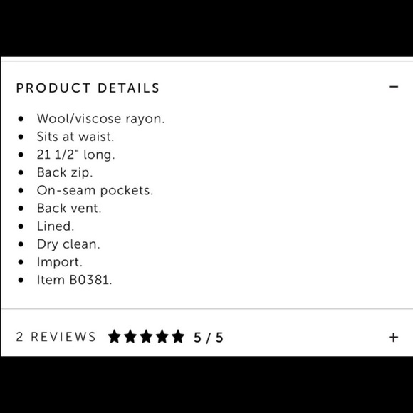 JCrew Factory white wool skirt w black detail Sz 6 - Picture 2 of 4